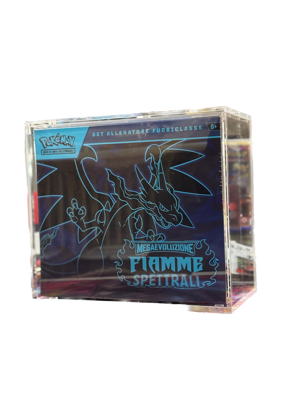 Custom Clear Poke ETB Acrilico con 6 Magneti – Custodia Vetrina per Elite Trainer Box (Set Allenatore Fuoriclasse)